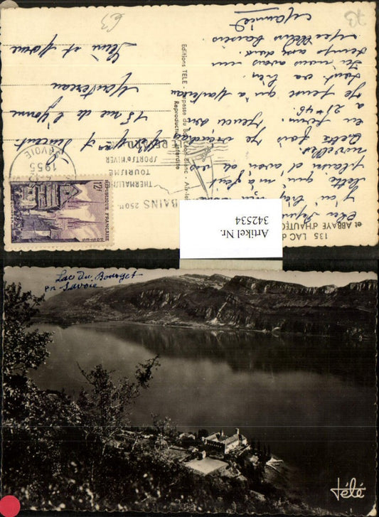 342534,Rhone-Alpes Savoie Lac du Bourget et Abbaye d'Hautecombe Abtei Bergkulisse