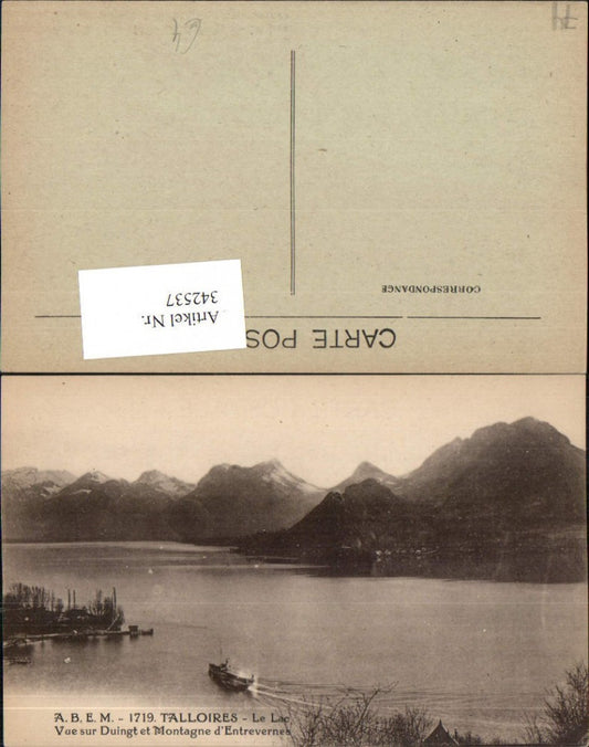 342537,Rhone-Alpes Haute-Savoie Talloires Le lac Vue sur Duingt Montagne Entrevernes Bergkulisse