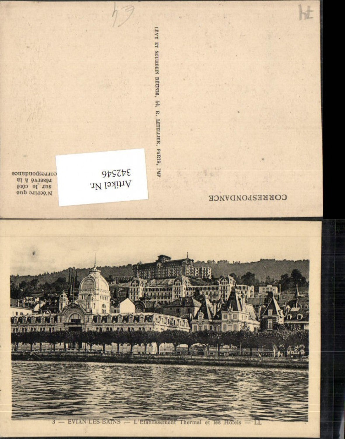 342546,Rhone-Alpes Haute-Savoie Evian-les-Bains L'Etablissement Thermal et les Hotels