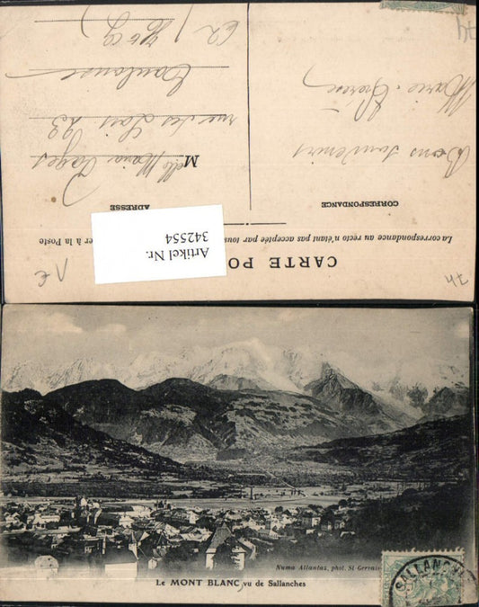 342554,Rhone-Alpes Haute-Savoie Le Mont Blanc vu de Sallanches Bergkulisse