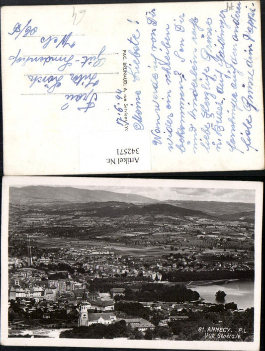 342571,Rhone-Alpes Haute-Savoie Annecy Vue Generale Totale