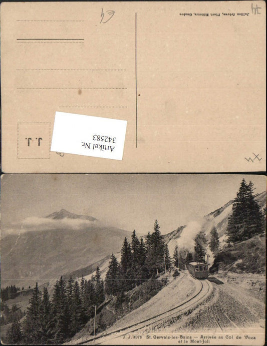 342583,Rhone-Alpes Haute-Savoie St. Gervais-les-Bains Arrivee au Col de Voza et Mont-Joli