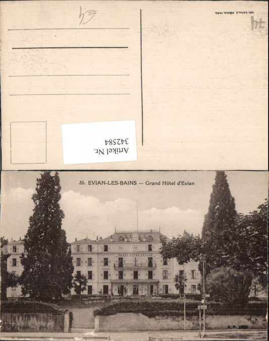 342584,Rhone-Alpes Haute-Savoie Evian-les-Bains Grand Hotel d'Evian