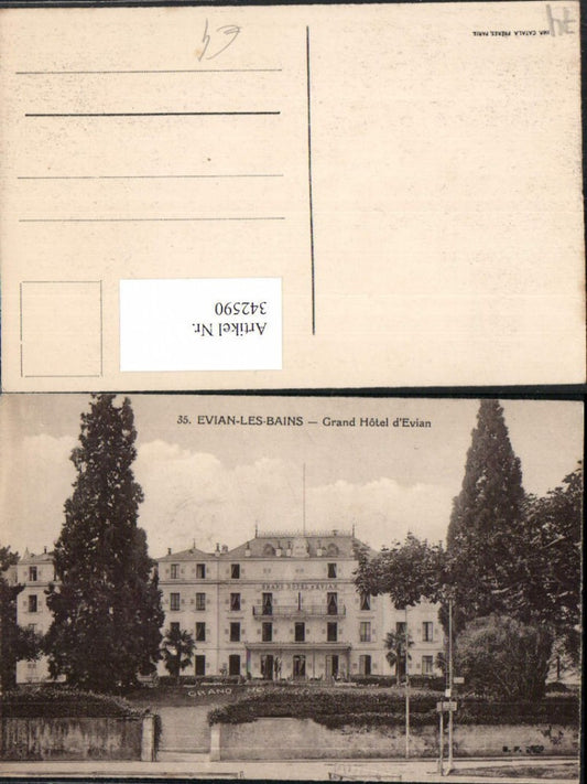 342590,Rhone-Alpes Haute-Savoie Evian-les-Bains Grand Hotel d'Evian