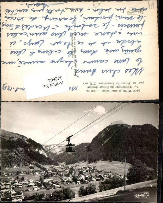 342604,Rhone-Alpes Haute-Savoie Morzine Le Teleferique du Plenay Totale Seilbahn