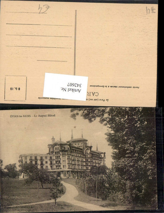 342607,Rhone-Alpes Haute-Savoie Evian-les-Bains Le Royal Hotel