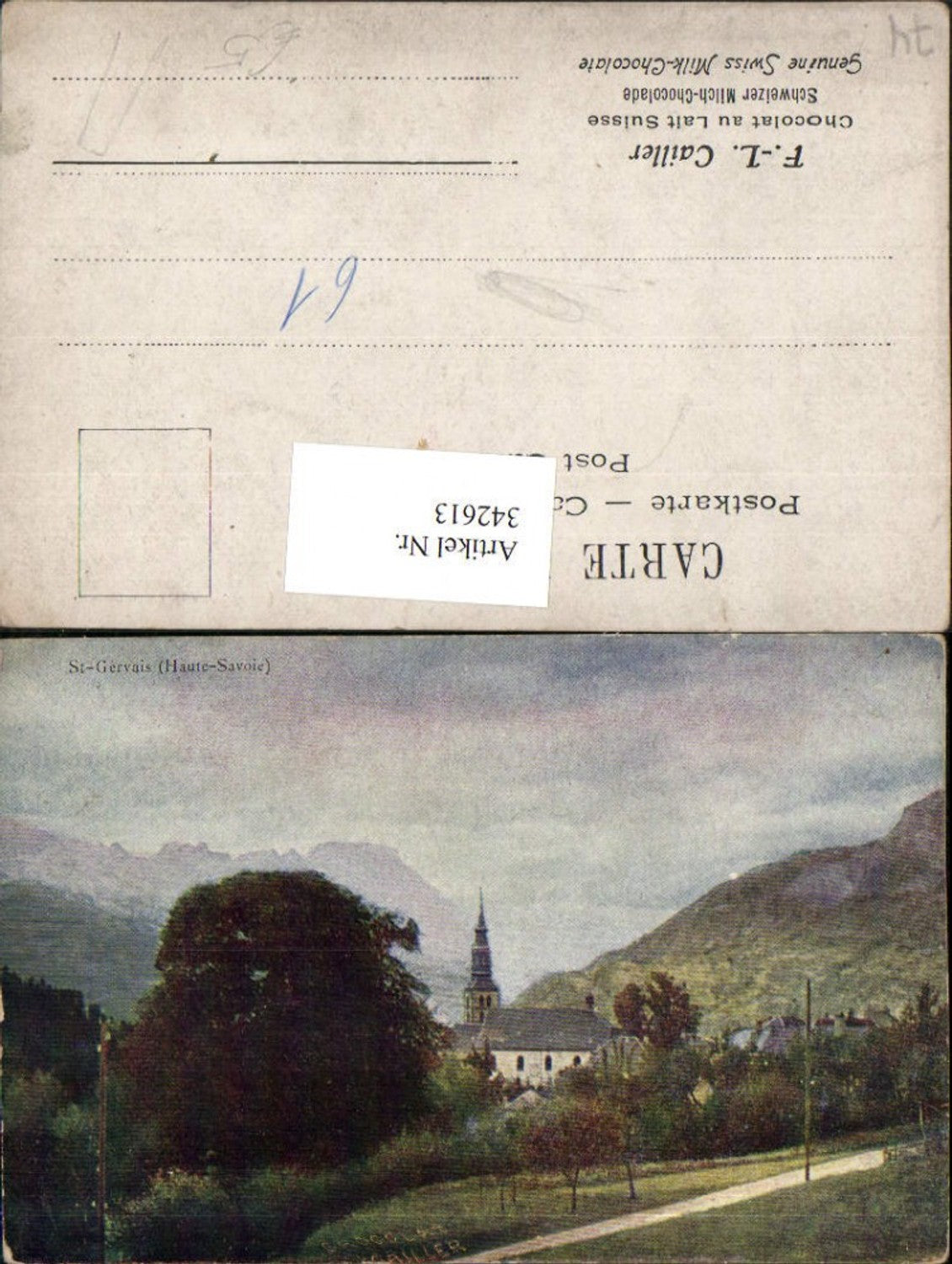 342613,Künstler AK Rhone-Alpes Haute-Savoie St-Gervais Kirche