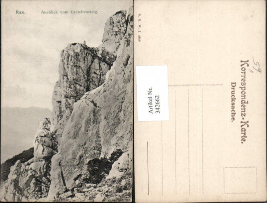 342662,Rax Ausblick vom Gretchensteig b. Reichenau pub B.K.W.I. 2868