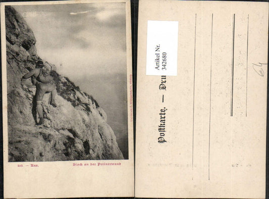342680,Rax Block auf d. Preinerwand b. Prein Reichenau Kletterer Bergsteiger