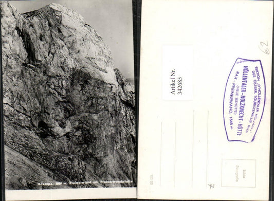 342685,Raxalpe Preinerwand m. Preinerwandplatte b. Prein Reichenau Felswand