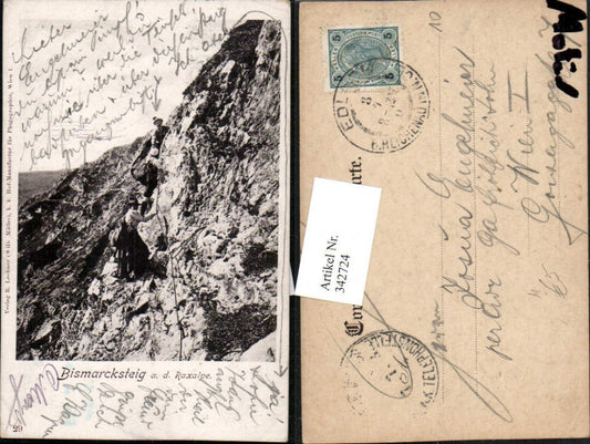 342724,Bismarcksteig a. d. Raxalpe b. Reichenau Bergsteiger