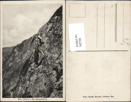 342726,Bismarcksteig a. d. Raxalpe b. Reichenau Bergsteiger