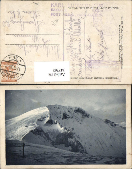 342762,Rax Predigtstuhl vom Karl Ludwig-Haus b. Reichenau Bergkulisse Winterbild