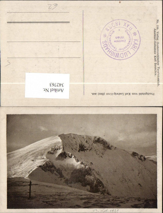 342763,Rax Predigtstuhl vom Karl Ludwig-Haus b. Reichenau Bergkulisse Winterbild