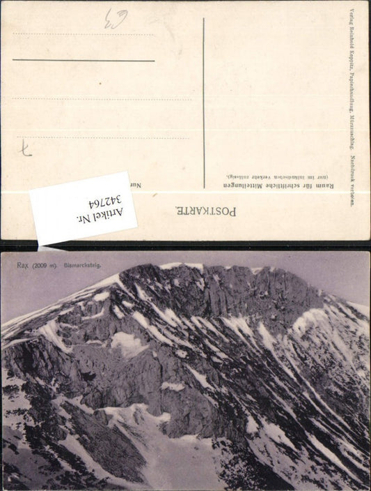342764,Rax Bismarcksteig b. Reichenau Bergkulisse