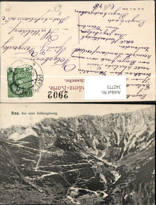 342773,Rax Schlangenweg b. Reichenau Bergkulisse pub B.K.W.I. 2698