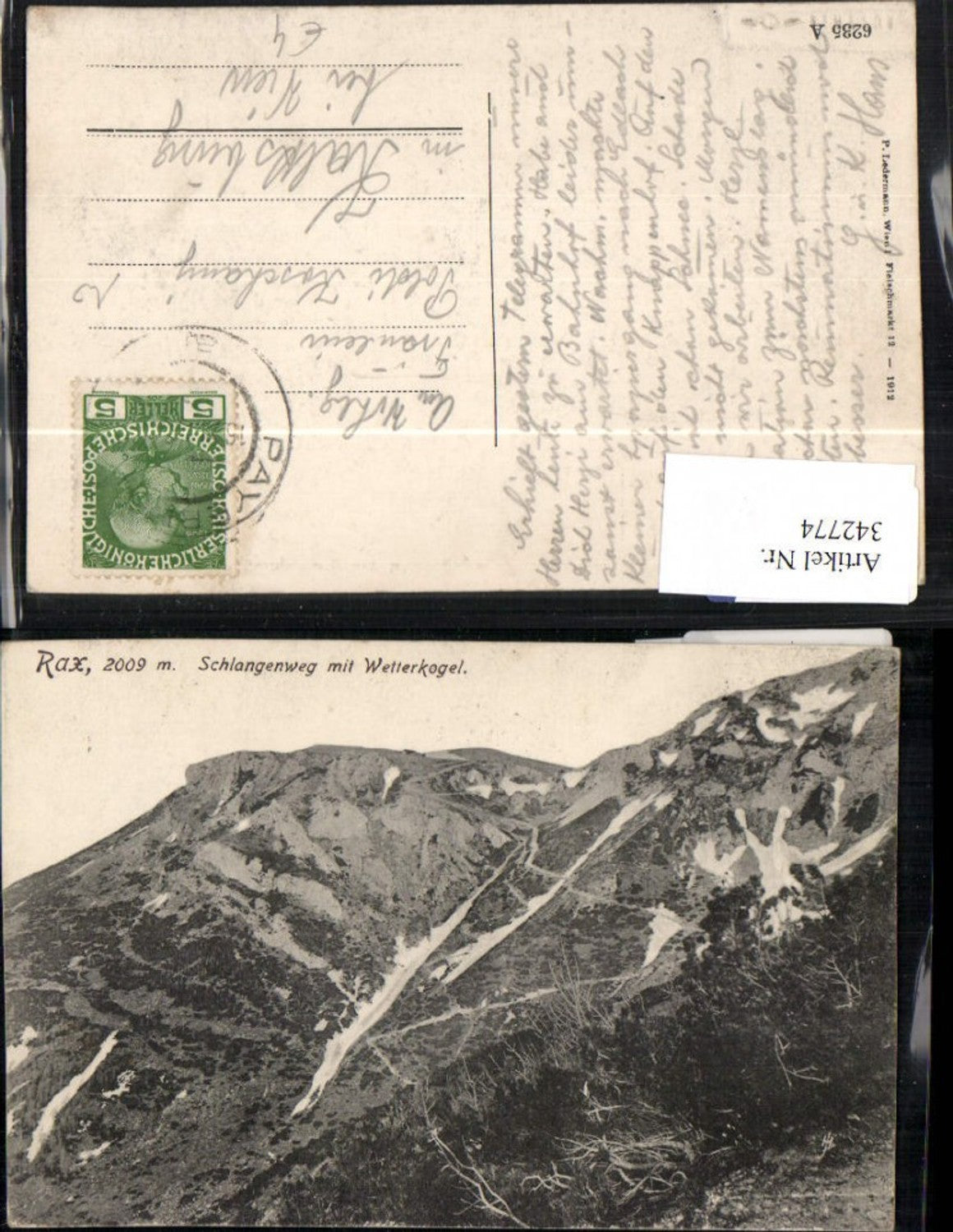 342774,Rax Schlangenweg m. Wetterkogel b. Reichenau Bergkulisse