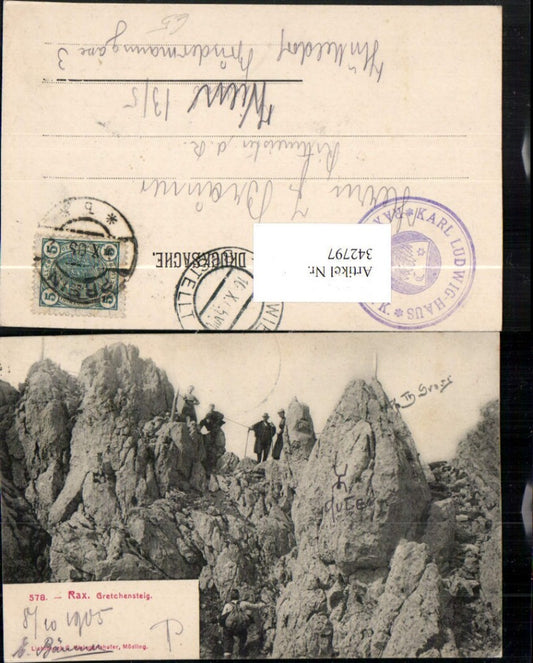 342797,Rax Gretchensteig b. Reichenau Bergsteiger Kletterer