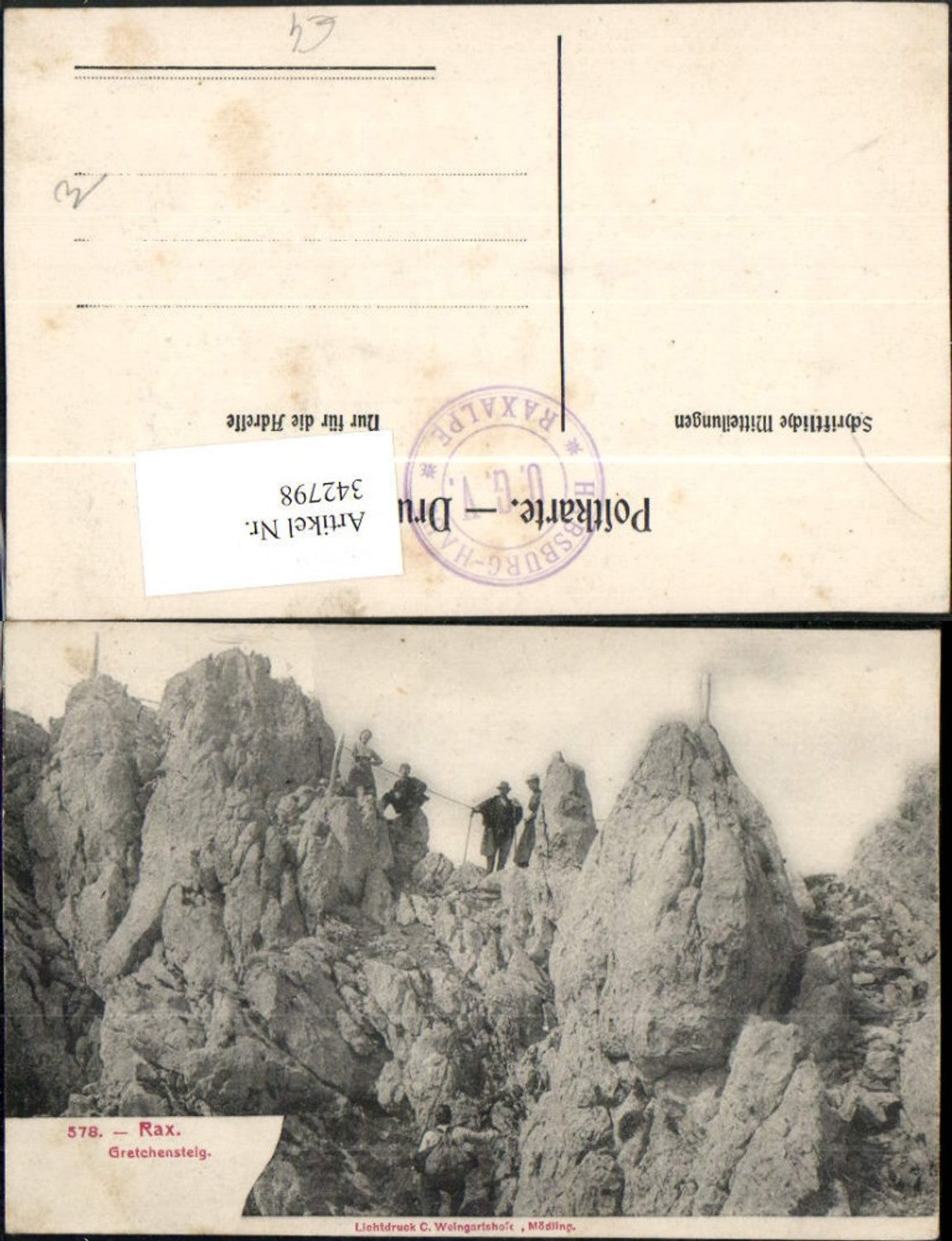 342798,Rax Gretchensteig b. Reichenau Bergsteiger Kletterer