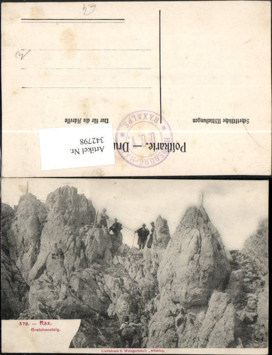 342798,Rax Gretchensteig b. Reichenau Bergsteiger Kletterer