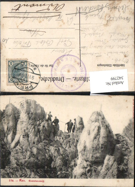 342799,Rax Gretchensteig b. Reichenau Bergsteiger Kletterer