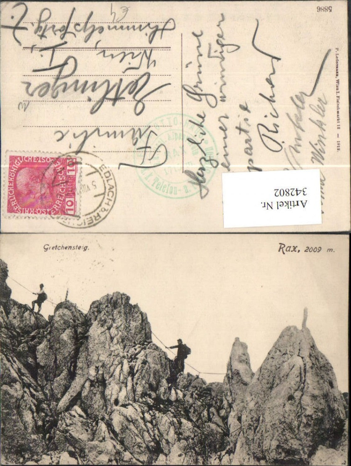 342802,Rax Gretchensteig b. Reichenau Kletterer Bergsteiger