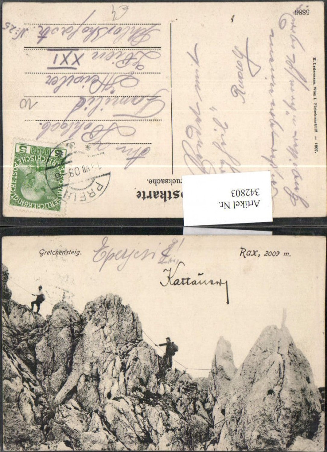 342803,Rax Gretchensteig b. Reichenau Kletterer Bergsteiger