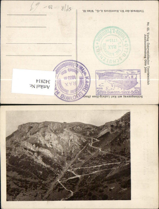 342814,Rax Schlangenweg m. Karl Ludwig-Haus Berghütte b. Reichenau