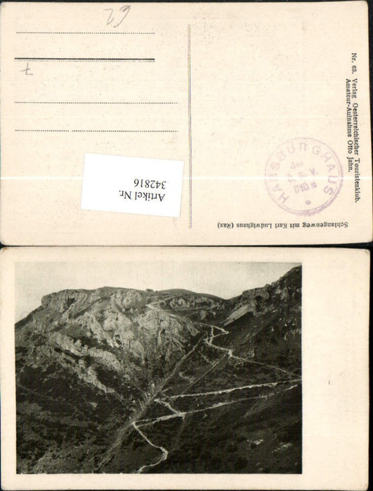 342816,Rax Schlangenweg m. Karl Ludwig-Haus Berghütte b. Reichenau