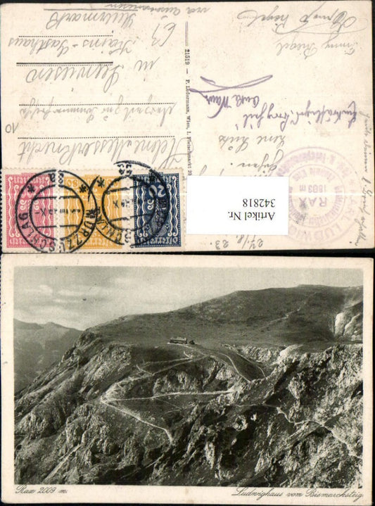 342818,Rax Ludwig-Haus Berghütte vom Bismarcksteig b. Reichenau Bergkulisse