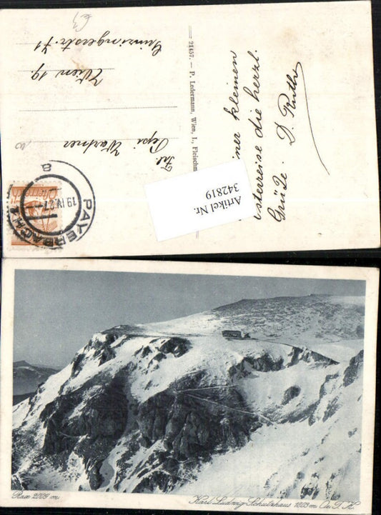 342819,Rax Karl Ludwig-Schutzhaus Berghütte b. Reichenau Winterbild
