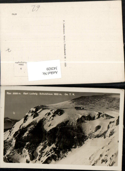 342820,Rax Karl Ludwig-Schutzhaus Berghütte b. Reichenau Winterbild