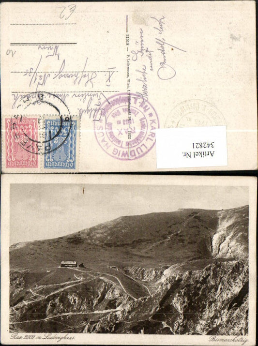 342821,Rax Ludwig-Haus Berghütte vom Bismarcksteig b. Reichenau
