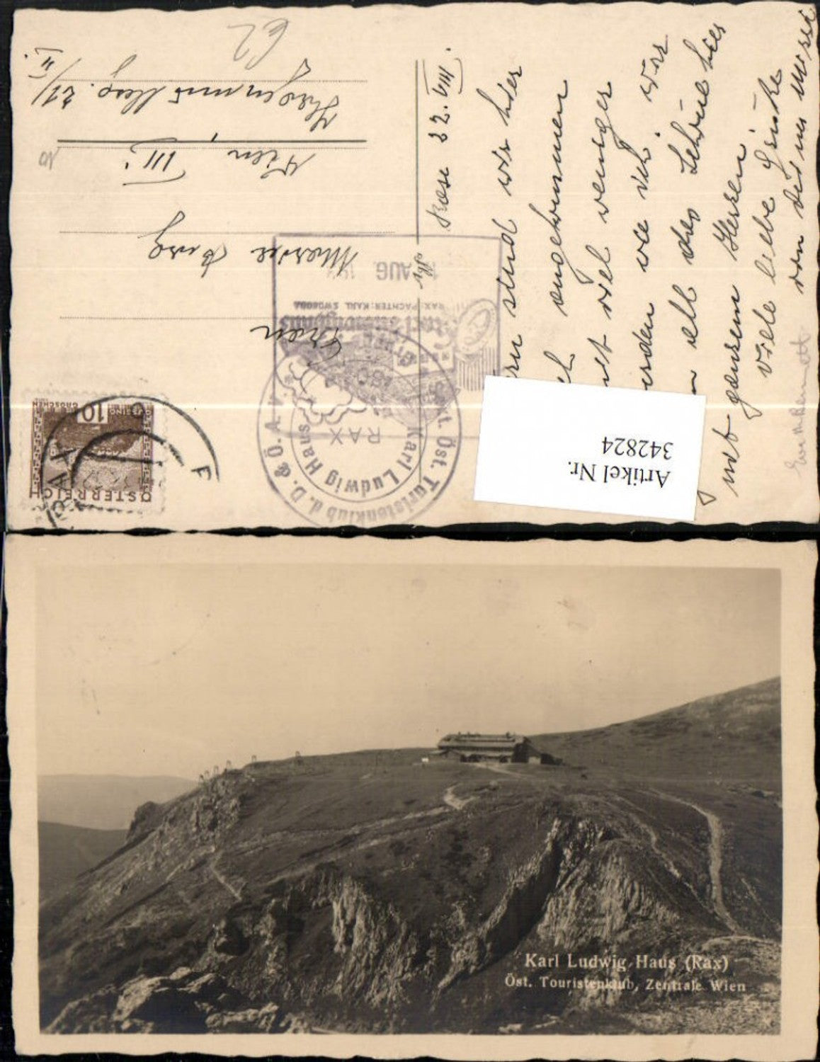 342824,Rax Karl Ludwig-Haus Berghütte b. Reichenau
