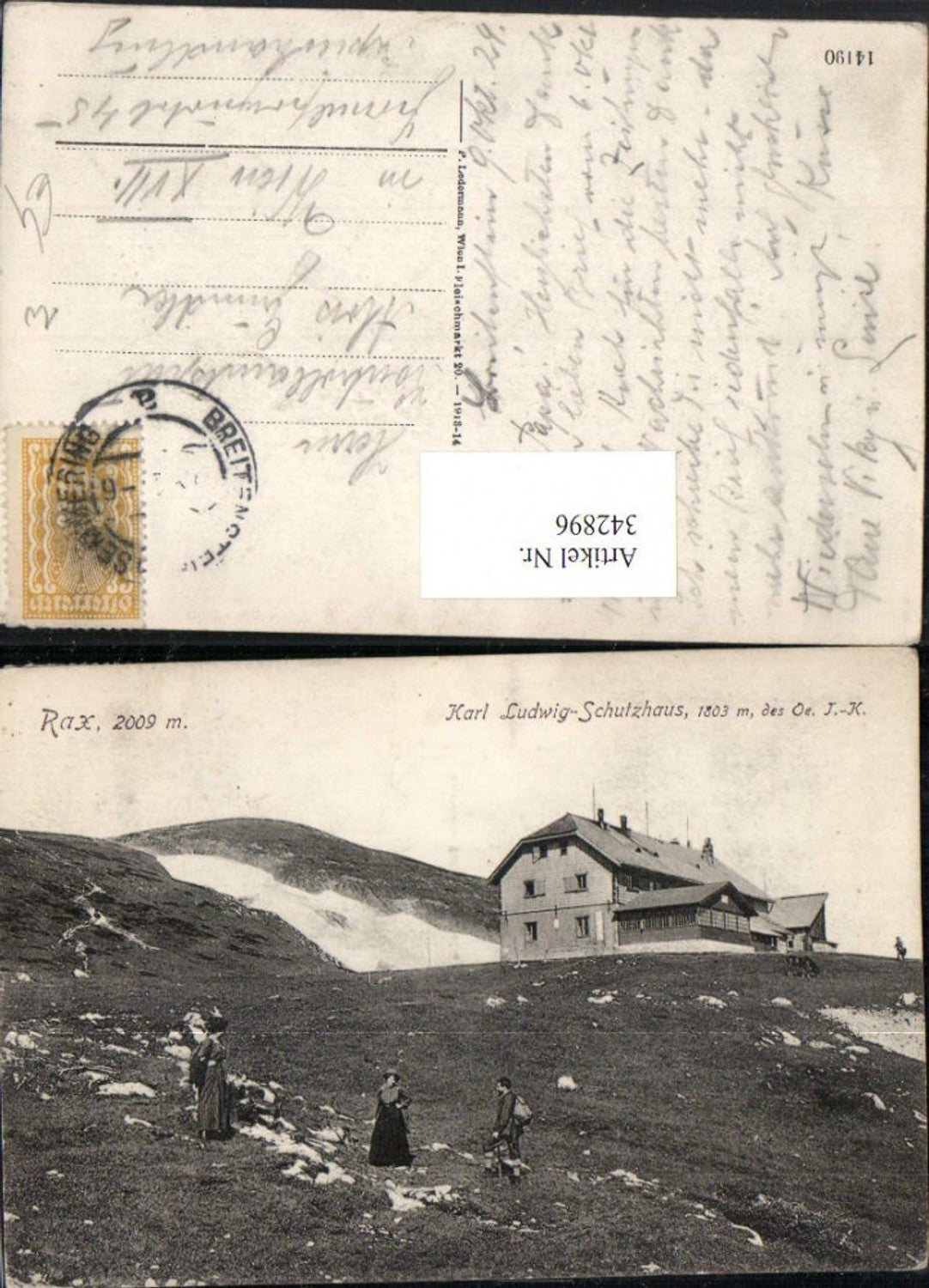342896,Rax Karl Ludwig-Schutzhaus Berghütte b. Prein Reichena
