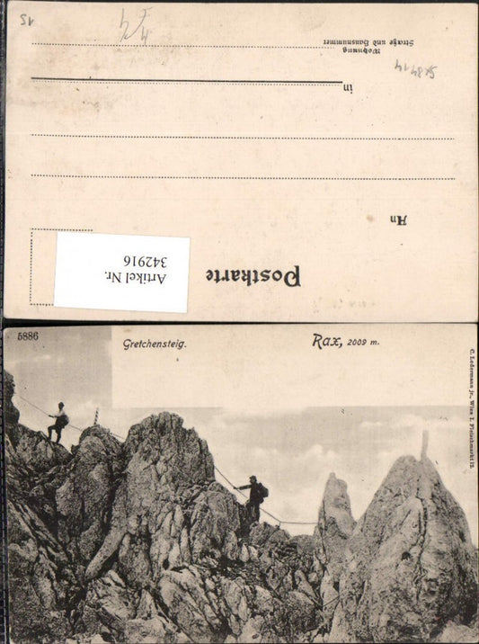 342916,Rax Gretchensteig b. Reichenau Kletterer Bergsteiger