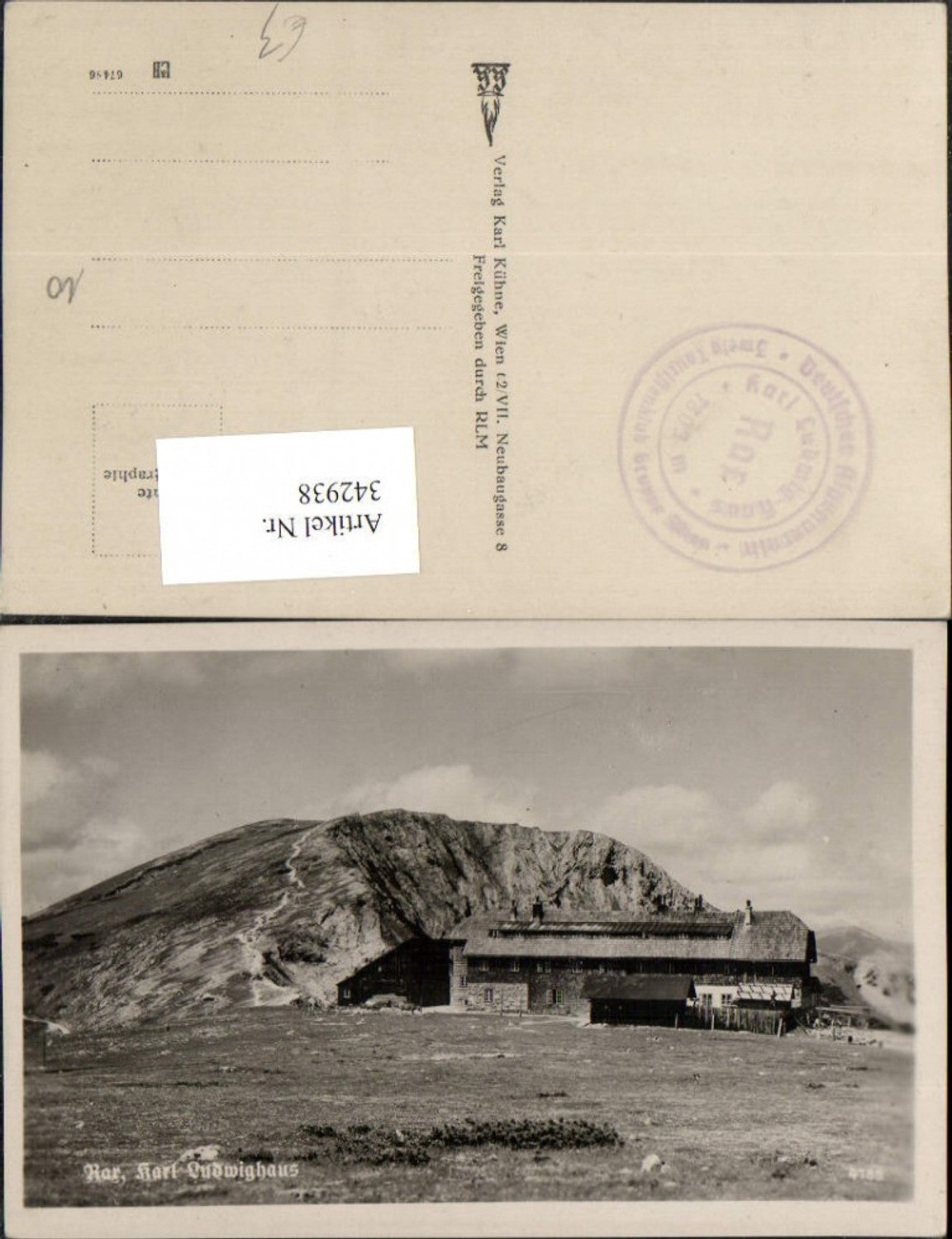 342938,Rax Karl Ludwig-Haus Berghütte b. Prein Reichenau Bergkulisse