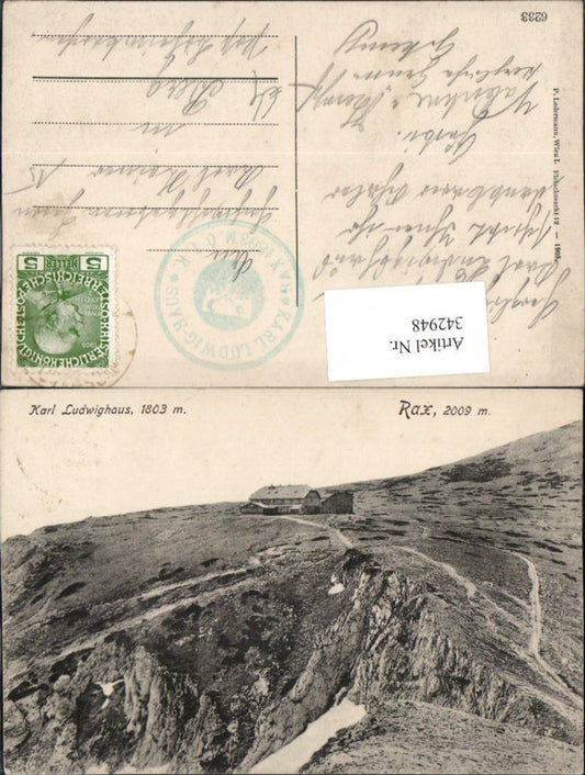 342948,Rax Karl Ludwig-Haus Berghütte b. Prein Reichenau