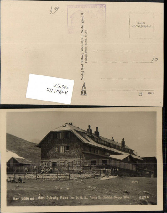 342978,Rax Karl Ludwig-Haus Berghüte b. Prein Reichenau