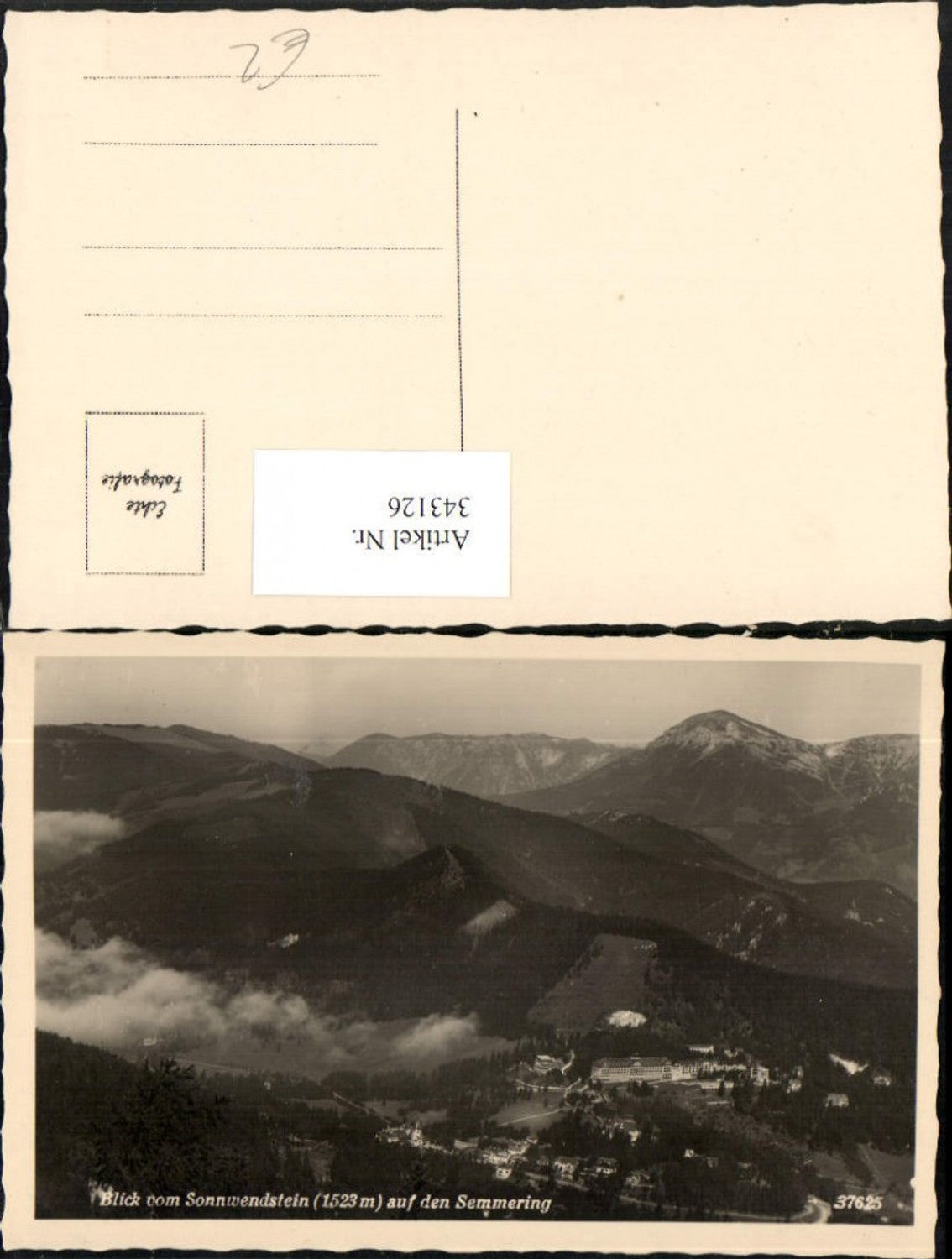 343126,Blick vom Sonnwendstein auf Semmering Totale Bergkulisse