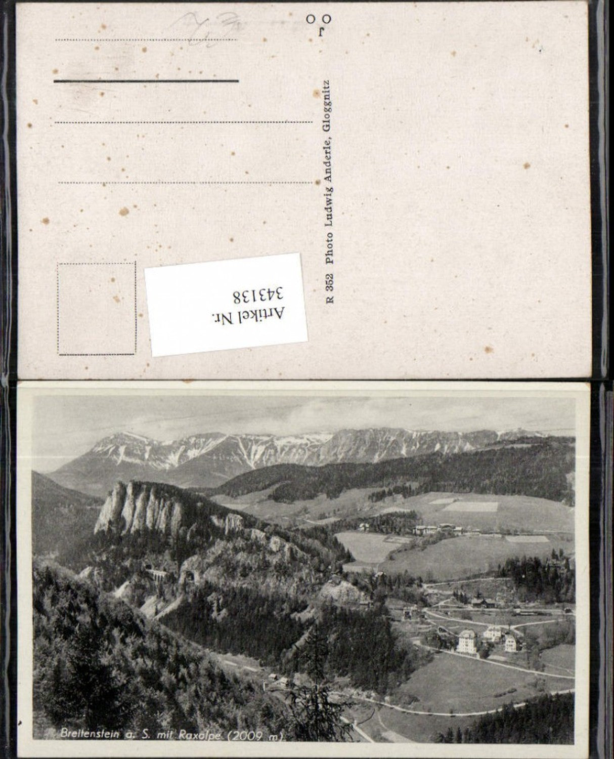 343138,Breitenstein am Semmering m. Raxalpe Bergkulisse