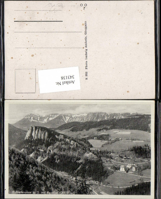 343138,Breitenstein am Semmering m. Raxalpe Bergkulisse