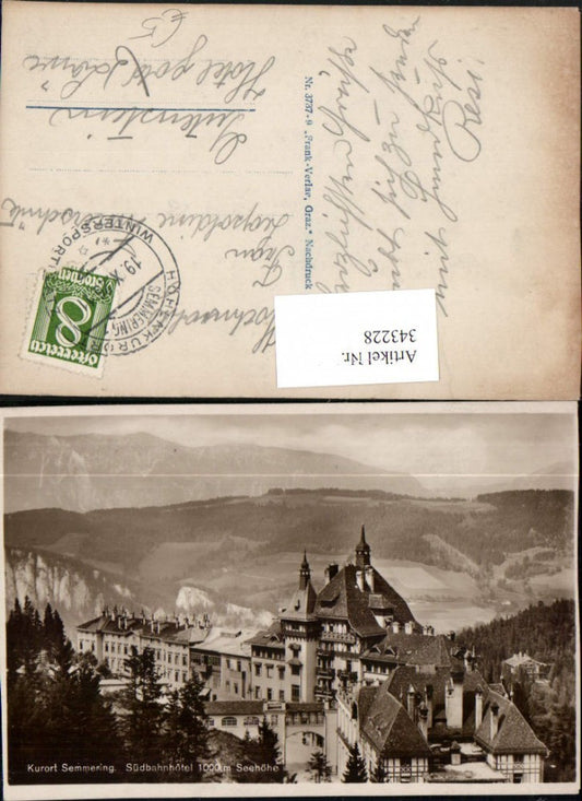 343228,Semmering Südbahnhotel Bergkulisse