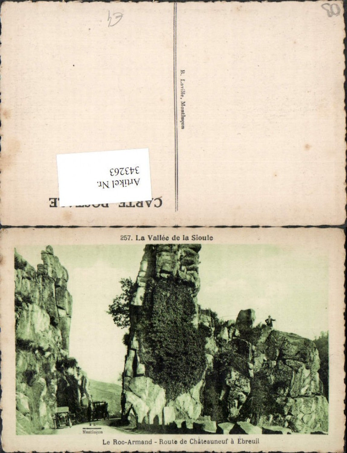 343263,Auvergne Allier Vallee de la Sioule Le Roc-Armand Route de Chateaunneuf a Ebreuil Felsen