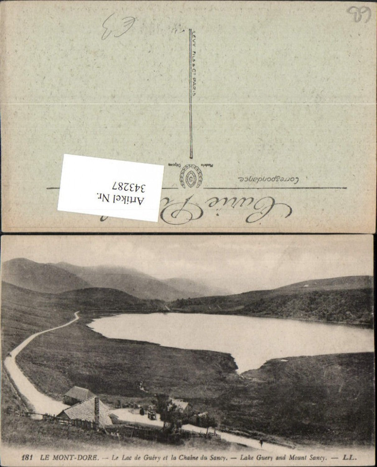 343287,Auvergne Puy-de-Dome Mont-Dore Le Lac de Guery et la Chaine de Sancy See