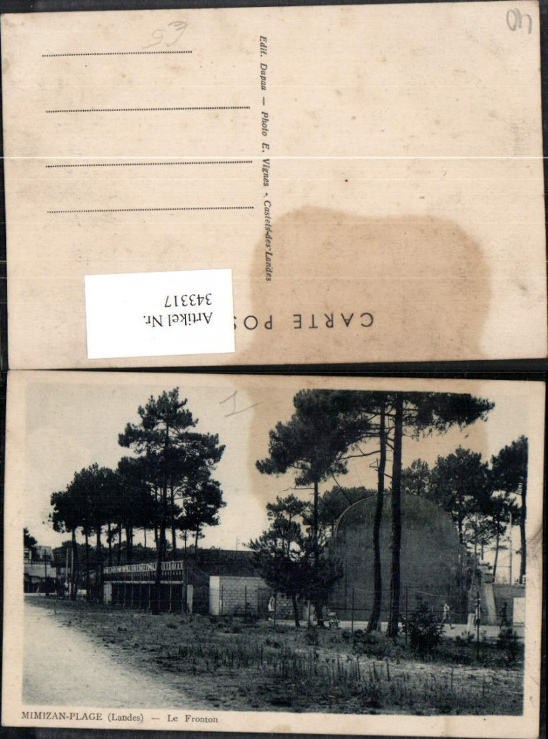 343317,Aquitanien Landes Mimizan-Plage Le Fronton Spielfeld