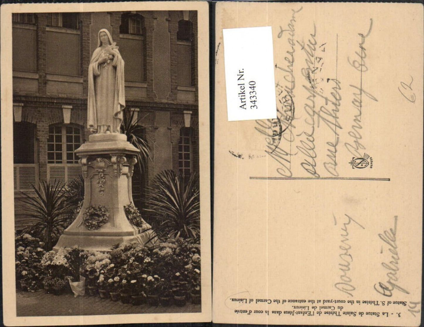 343340,Basse-Normandie Calvados Lisieux La Statue de Sainte Therese