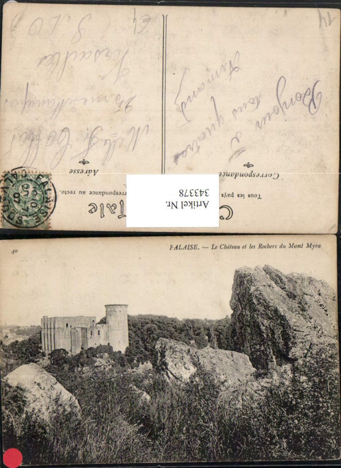 343378,Lower Normandy Calvados Falaise Le Chateau et les Rochers du Mont Myra Castle