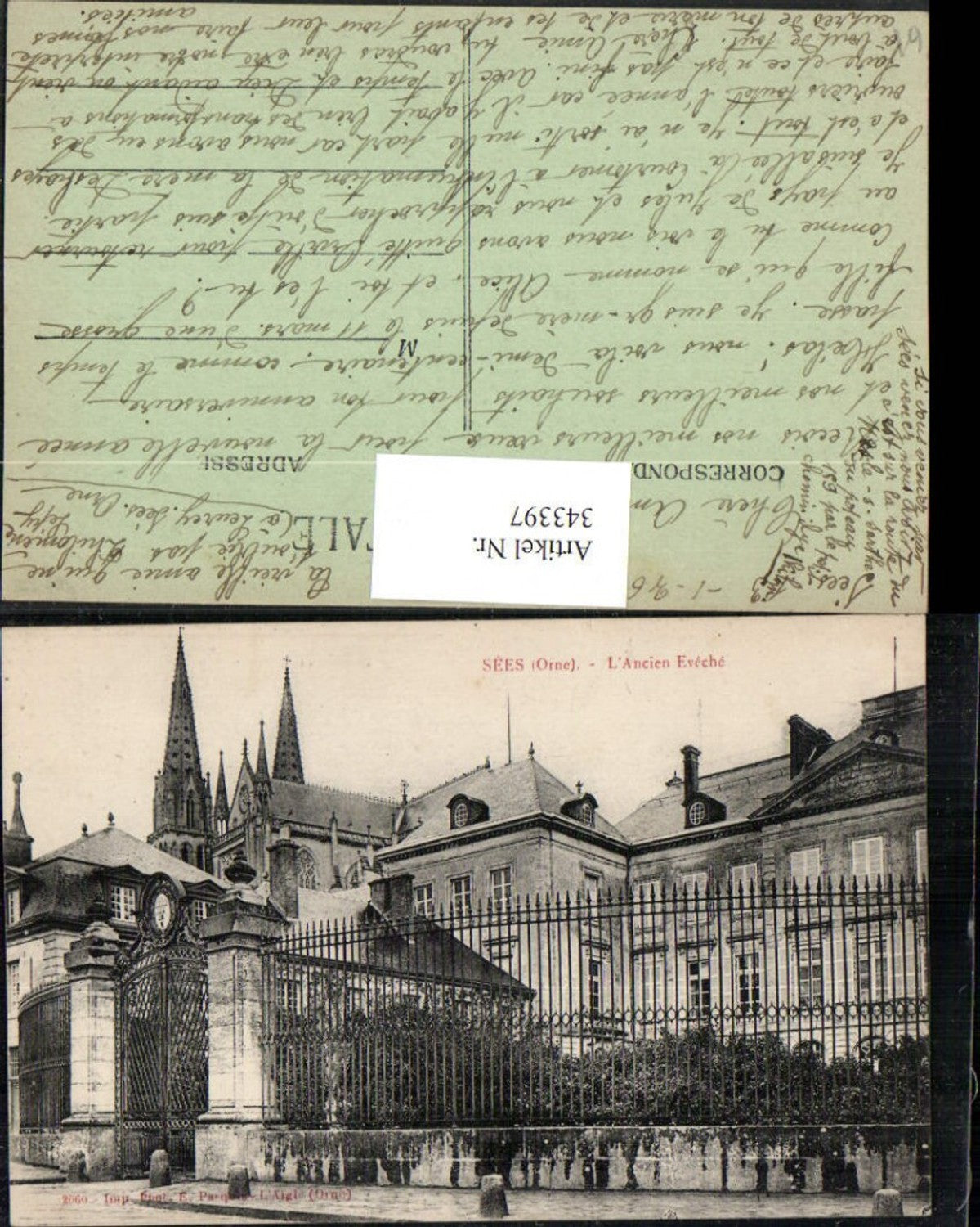 343397,Basse-Normandie Orne Sees L'Ancien Eveche Gebäude Kirchentürme