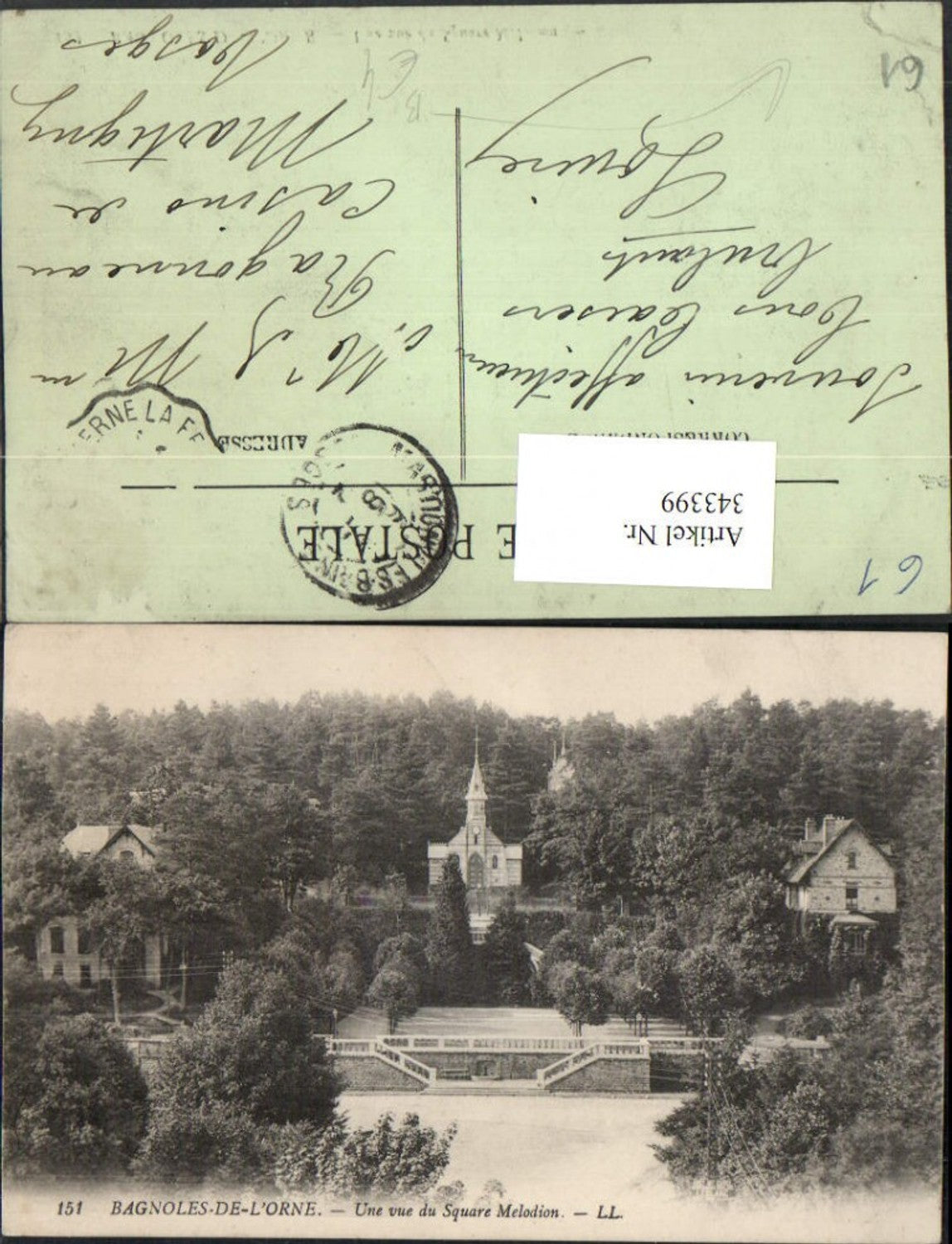 343399,Basse-Normandie Orne Bagnoles-de-l'Orne Une vue du Square Melodion Kirche